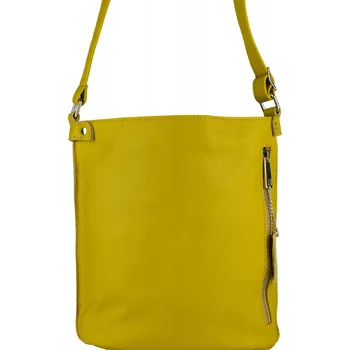 Kabelka Skorzanepolskie.pl kabelka přes rameno přírodní kůže žlutá