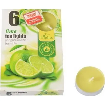 Svíčka svíčka čajová vonná LIMETKA (6ks) (hoří 6x3-4hod)
