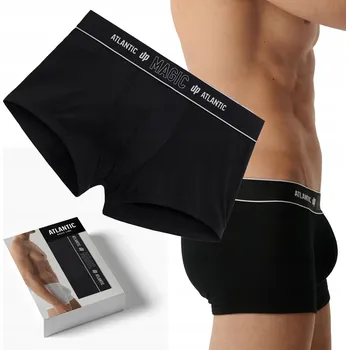 Boxerky Pánské boxerky Atlantic Magic Pocket BMH-1200 czarne XL