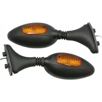 Zrcátko pro motocykl UNIVERZÁLNÍ ZPĚTNÁ ZRCÁTKA S LED SMĚROVKAMI - PÁR (4479)