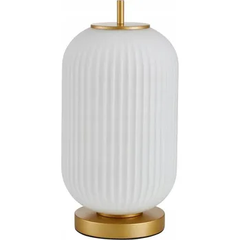 Lampička Stolní lampa Italux Olmeto bílá, žlutá 10 W