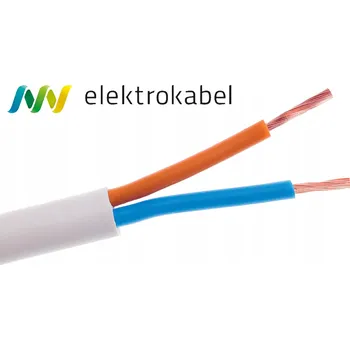 elektrický kabel Plochý elektrický instalační kabel OMYp Elektrokabel 2 x 0,5