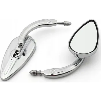 Zrcátko pro motocykl ČERNÁ ZRCÁTKA SKULL LEBKA HARLEY HD (1764)