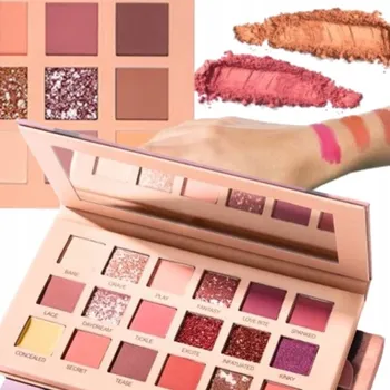 Oční stíny Miss Rose New Nude paletka očních stínů, 18 odstínů - inspirováno Huda Beauty
