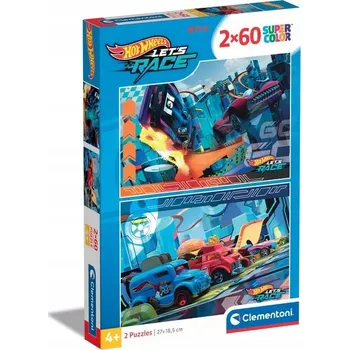 Puzzle PUZZLE 2x60 EL HOTWHEELS CLEMENTONI 24816
