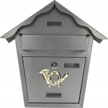 Poštovní schránka Aqbau poštovní schránka DOMEK XL antracit robustní velký formát na zámek