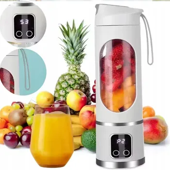 MINI BLENDER VÝKONNÝ 50W 450ML LED DISPLEJ 3 REŽIMY USB CESTOVNÍ