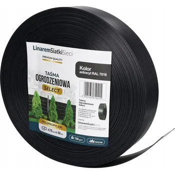 zahradní zástěna Stínící panelové pásy Linarem SiatkiSieci 4,75 cm x 50 m antracit