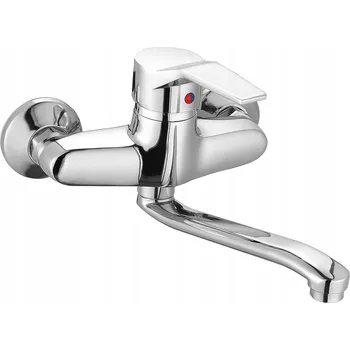 Vodovodní baterie Kuchyňská nástěnná baterie Duro Azul stříbrná