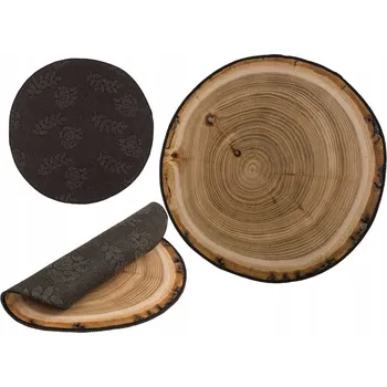 Koberec Dekorativní kobereček Kmen stromu, průměr 60 cm