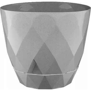 Květináč Plast Květináč šedý Galicja 19 cm x 22 x 19,5 cm