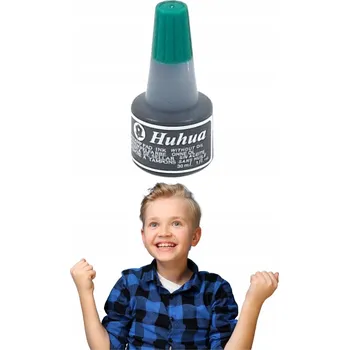 Dětské razítko Inkoust pro razítka Huhua 30ml zelený