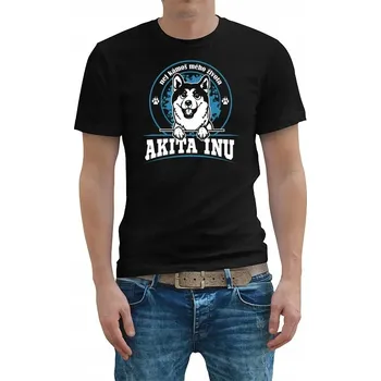 STRIKER Pánské tričko Akita Inu Barva: Černá, Velikost: XL