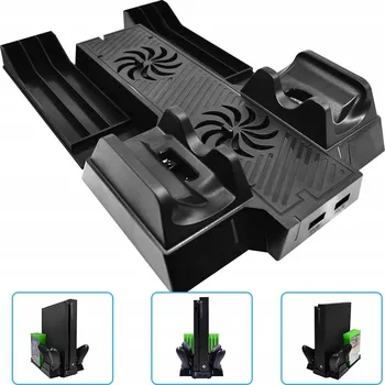 Hra CHLADICÍ STANICE PRO XBOX ONE X VERTIKÁLNÍ SE 2 VENTILÁTORY A NABÍJENÍM OVLADAČŮ