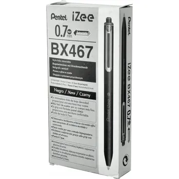 Balení Propiska 0,7 mm BX467 černá 12 ks PENTEL