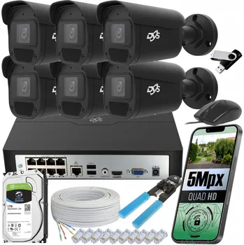 Bezpečnostní kamera Sada pro monitoring DVS MONITORING SADA PRO MONITORING 6 IP POE KAMER