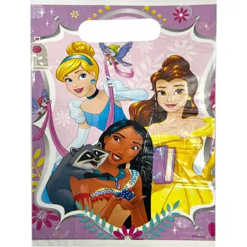 Dárková taška Disney princezny Zábavné plastové dárkové tašky, dárkové tašky 10 ks.