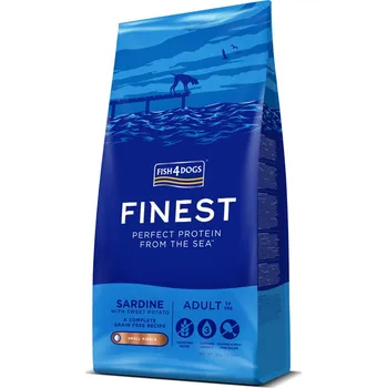 Krmivo pro psa FISH4DOGS Granule malé pro dospělé psy Finest sardinka se sladkými bramborami 6 kg, 1+