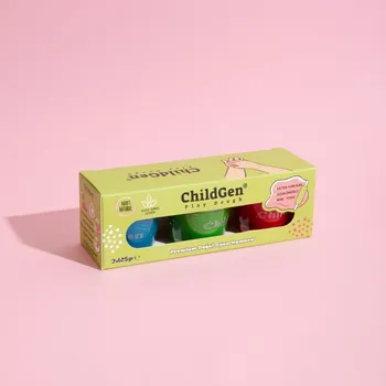 Obraz ChildGen, Přírodní modelína v kelímcích Zelená, Modrá, Červená