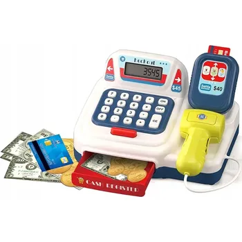 Hra na obchod POKLADNA FISKÁLNÍ S KALKULAČKOU, ZVUKY A PŘÍSLUŠENSTVÍM