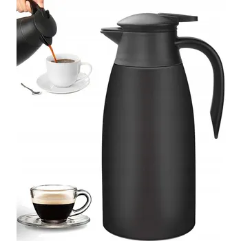 Termoska TERMOSKA DŽBÁN NA KÁVA A ČAJ, STOLNÍ, KONFERENČNÍ, ČERNÁ, 2L