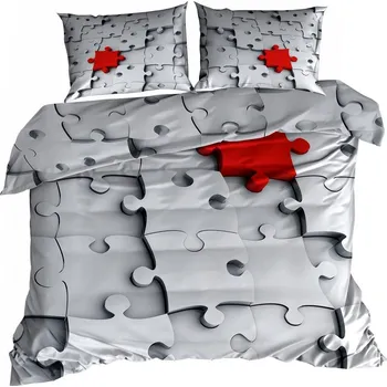 Povlečení Povlečení 3D Bavlna Satén 160x200 cm PUZZLE