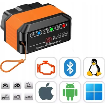 Autoelektronika DIAGNOSTICKÉ ROZHRANÍ KW905 OBD2 ELM327 BLUETOOTH 5.0 TESTER POLSKÝ