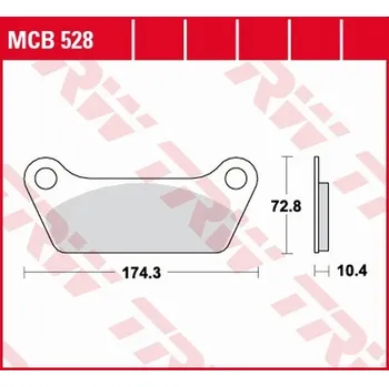 Brzdová destička TRW MCB528 Sada brzdových destiček, kotoučové brzdy