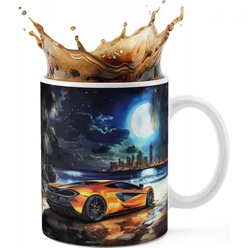KERAMICKÝ HRNEK 330ML S POTISKEM - AUTA SUPER AUTA PLÁŽ MĚSTO NOC