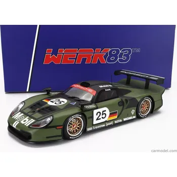 autíčko Werk83 Porsche 911 3.2l Gt1 Evo Team Porsche Ag N 25 Pre Qualifying 24h Le Mans 1997 T.boutsen - H.j.stuck - Y.dalmas 1:18 Zelená