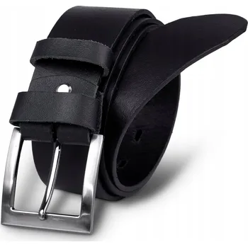 Opasek Pásek pánský kožený Kaletnik černý 4 cm 145 cm