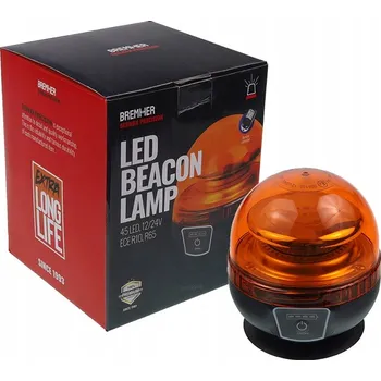 Maják Výstražná lampa Maják bezdrátová s DÁLKOVÝM OVLÁDÁNÍM magnet 45 LED