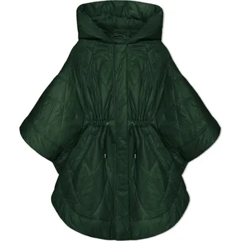 Tmavě zelená bunda typu pončo (P3-6911-33) odstíny zelené S (36)