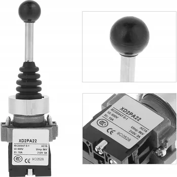 Bezpečnostní kamera PŘEPÍNAČ 2-POLOHOVÝ 22MM 10A SAMOZAMYKACÍ ČERNÝ