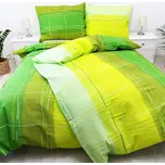 Francouzské krepové povlečení Cákance zelené Zapínání: zip, Velikost polštáře: 2x70x90, Velikost přikrývky: 200x200 Šev uprostřed