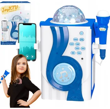 Hudební nástroj pro děti KARAOKE SADA S MIKROFONEM - ZPÍVEJ, PÍSNIČKY, ZVUKY, SVĚTELNÉ EFEKTY, USB