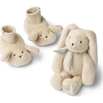 Chlapecké tenisky Dětské boty Liewood Basim Rabbit Baby Plush Gift Set LW20297.9BYA béžová 01X, EUR 18-19