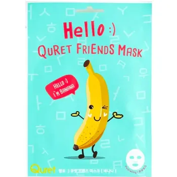 Pleťová maska Quret Pleťová maska Hello Friends banán 25 g