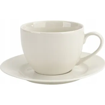 Porcelánový Šálek 220 ml + podšálek krémový P2388