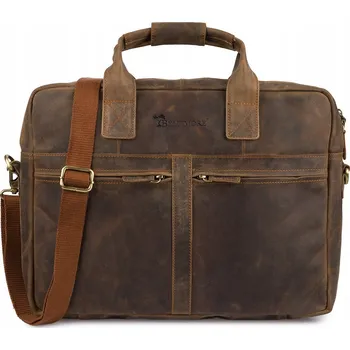 Beltimore taška na dokumenty z pravé kůže, bez vzoru