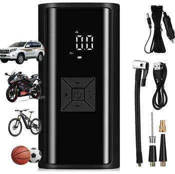Sada na opravu pneumatiky Huštěč pneumatik do auta Akumulátorový kompresor pro rychlé huštění pneumatik Přenosný