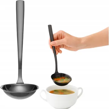 Naběračka 43397 Naběračka na polévku Prato 26 cm černá AMBITION