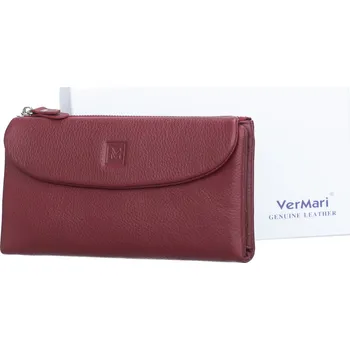 Peněženka Vermari peněženka z pravé lícové kůže červená - dámská