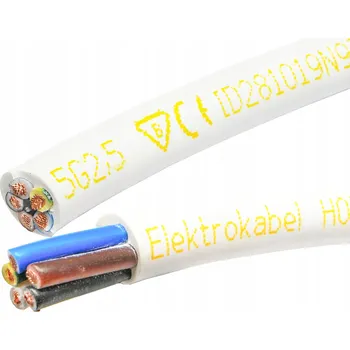 elektrický kabel 10m hotový kabel OWY 5x2,5mm Lanko CU kulatý