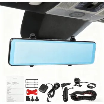 Kamera do auta 10,7" 4K Chytré Zpětné Zrcátko s Kamerou do Auta Přední a Zadní, Parkovací Kamera