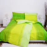 Francouzské bavlněné povlečení Cákance zelené Zapínání: zip, Velikost polštáře: 2x70x90, Velikost přikrývky: 200x200 Šev uprostřed