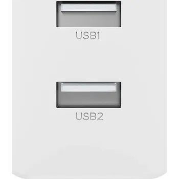 TRONIC Dvojitá USB nabíječka, bílá