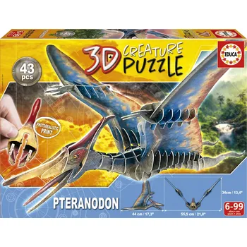 Puzzle Educa Puzzle 3D Dinosaurus Pteranodon 43 dílků