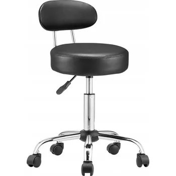 Barová židle Barová Židle Casaria černý, umělá kůže, otočný, nastavitelná výška 42-52 cm