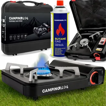 Turistický vařič TURISTICKÝ VAŘIČ CAMPINGPRO ULTRA 38827 + 1 KARTUŠE 38803